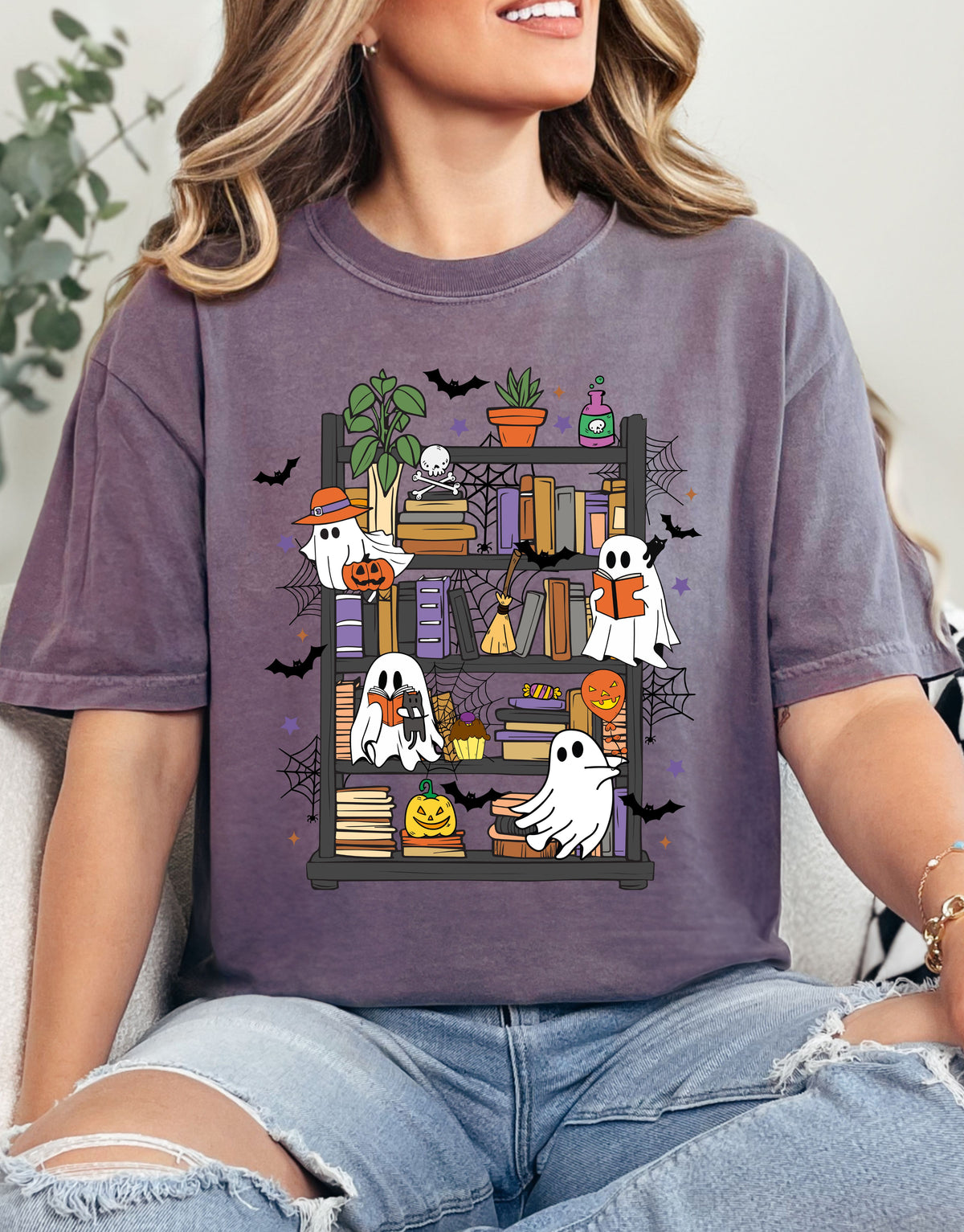 Ghost Bookshelf T-Shirt