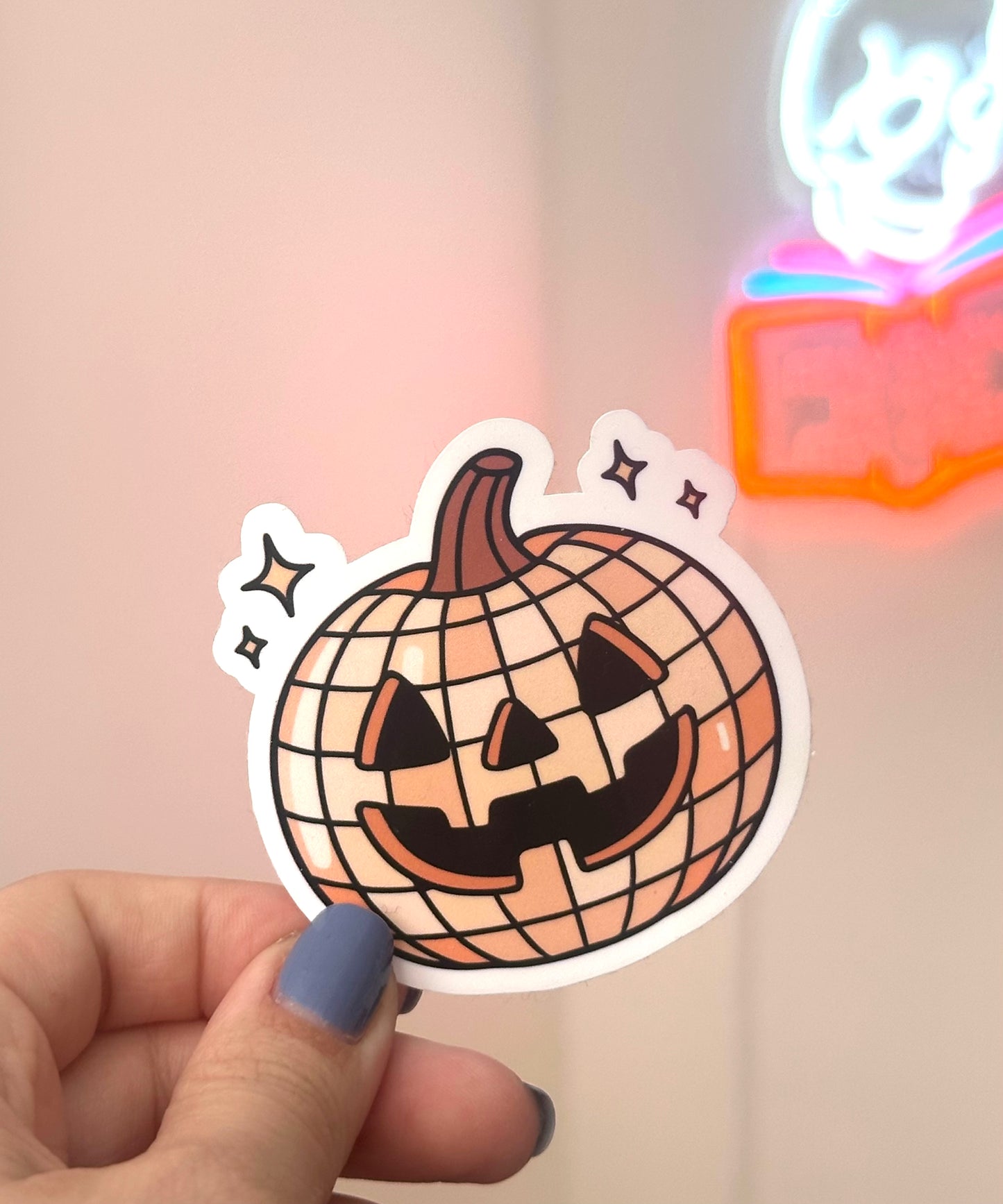 Disco Pumpkin Sticker