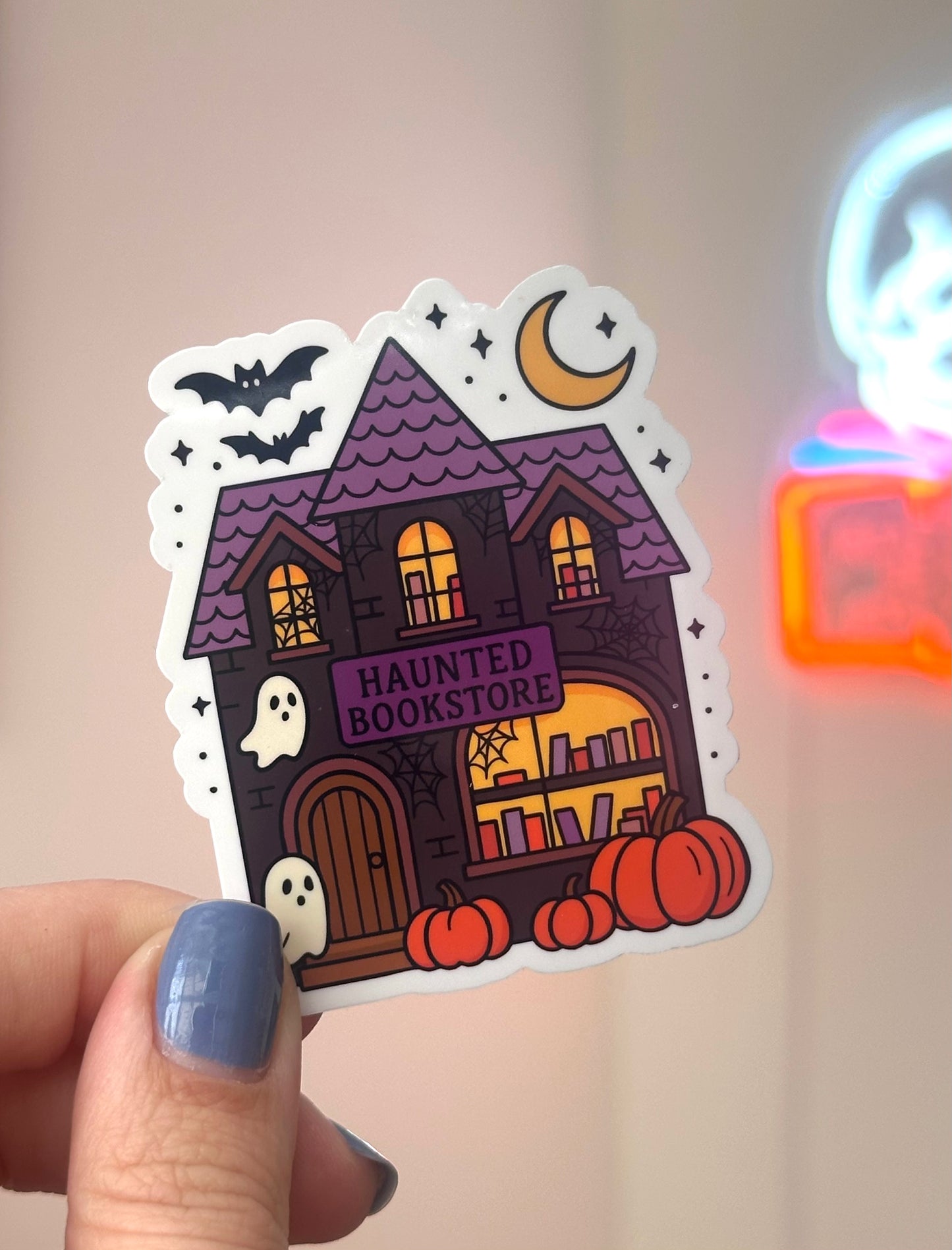 Haunted Bookstore Sticker