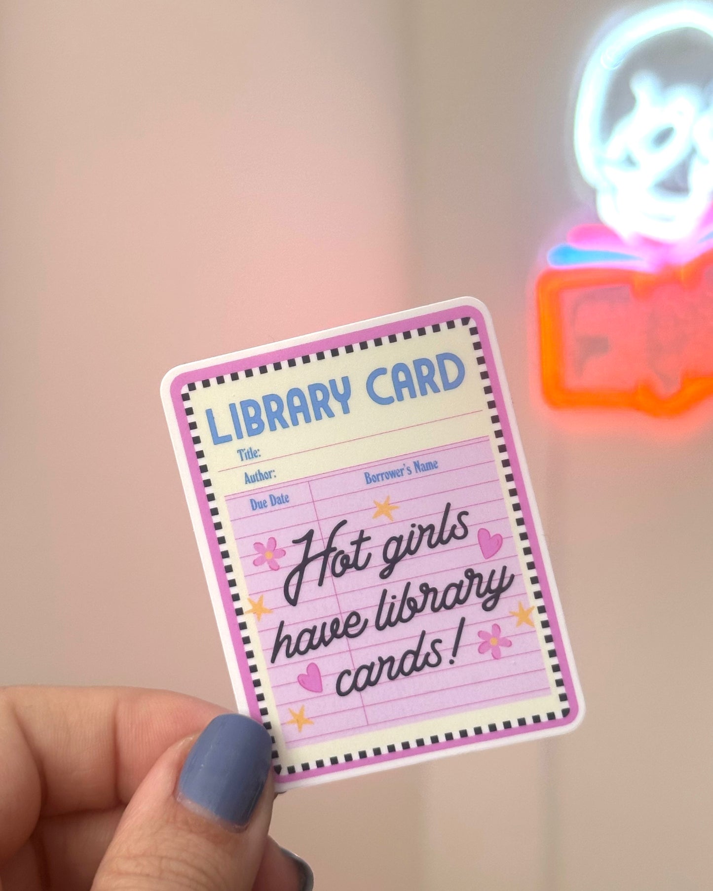 Library Card Sticker
