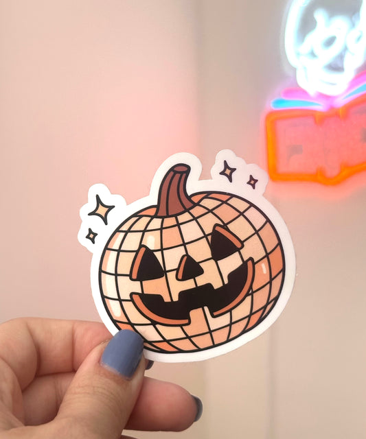 Disco Pumpkin Sticker